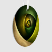 Green Swirl Floral Modernes Abstraktes Kunstmuster Ornament (Vorderseite)