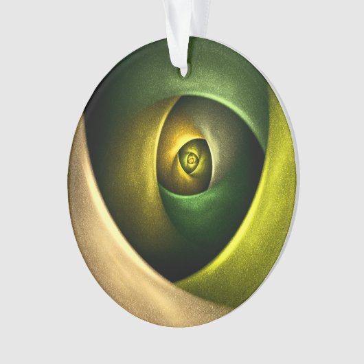 Green Swirl Floral Modernes Abstraktes Kunstmuster Ornament (Vorderseite)