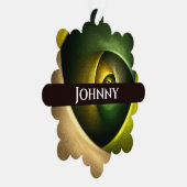 Green Swirl Floral Modernes Abstraktes Kunstmuster Ornament Karte (Rechts)