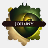 Green Swirl Floral Modernes Abstraktes Kunstmuster Ornament Karte (Vorderseite)