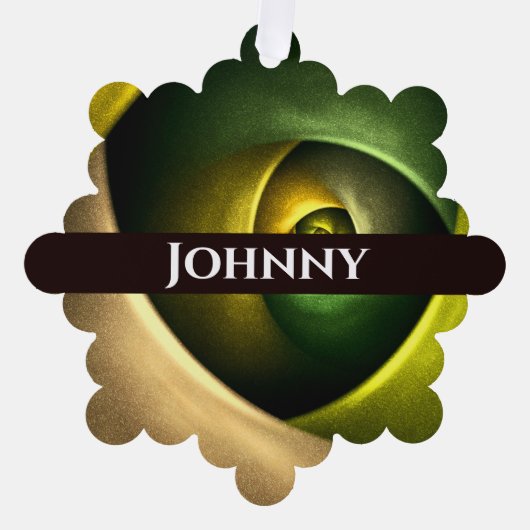 Green Swirl Floral Modernes Abstraktes Kunstmuster Ornament Karte (Vorderseite)