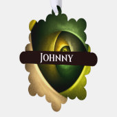 Green Swirl Floral Modernes Abstraktes Kunstmuster Ornament Karte (Linke Ecke)