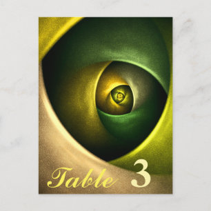 Green Swirl Floral Modernes Abstraktes Kunstmuster Postkarte