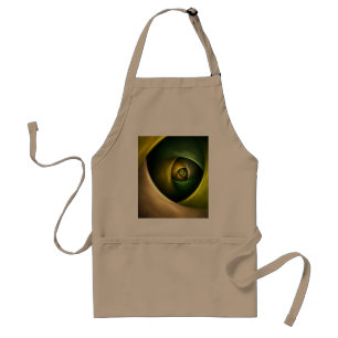 Green Swirl Floral Modernes Abstraktes Kunstmuster Schürze