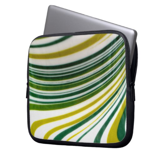 Green Swirl Laptop Bag Laptopschutzhülle (Vorderseite Links)