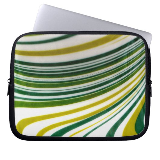 Green Swirl Laptop Bag Laptopschutzhülle (Vorderseite)