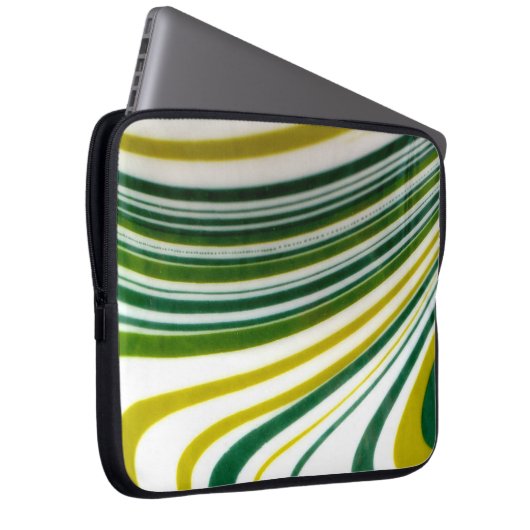 Green Swirl Laptop Sleeve (Vorne Rechts)