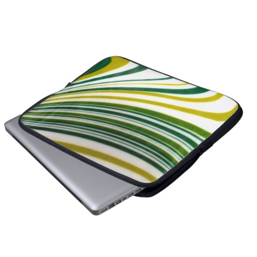 Green Swirl Laptop Sleeve (Vorne Knopf)