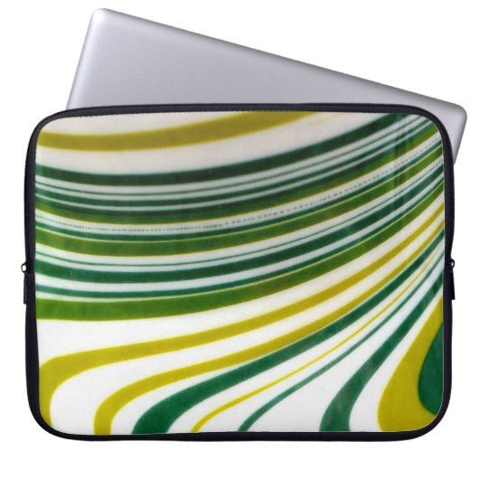 Green Swirl Laptop Sleeve (Vorderseite)