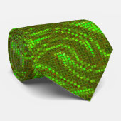 Green Swirl Sequin Effect Neckware Krawatte (Gerollt)