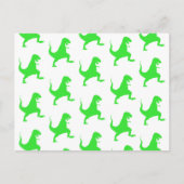 Green t-rex pattern postkarte (Vorderseite)