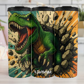 Green T-Rex Wall Break Roar Thermosbecher