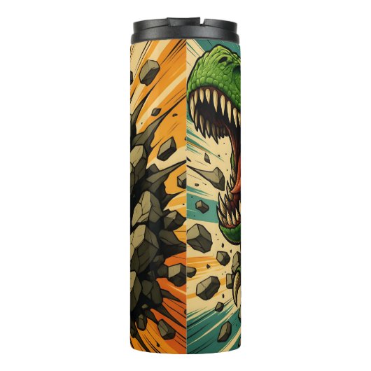 Green T-Rex Wall Break Roar Thermosbecher (Rückseite)
