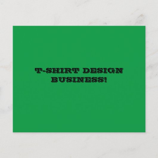 Green T - Shirt Design Business Flyer (Vorne)