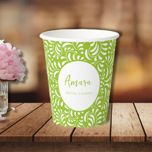GREEN TALAVERA BRAUTPARTY PAPPBECHER