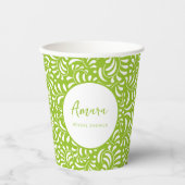 GREEN TALAVERA BRAUTPARTY PAPPBECHER (Vorderseite)