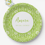 GREEN TALAVERA BRAUTPARTY PAPPTELLER<br><div class="desc">Schöne grüne mexikanische Talavera-Blume</div>