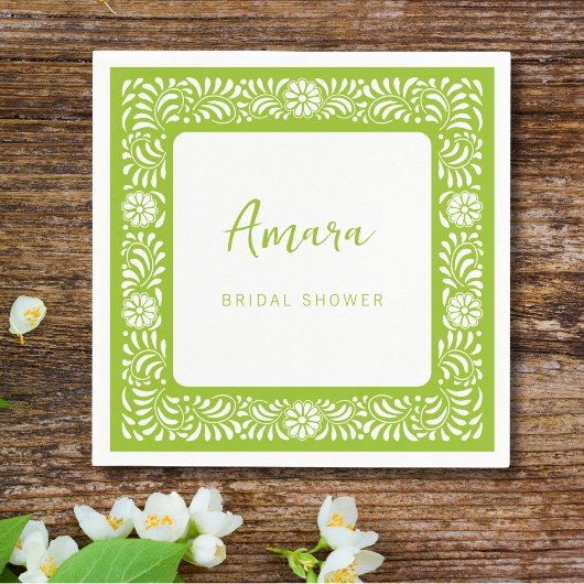 GREEN TALAVERA BRAUTPARTY SERVIETTE