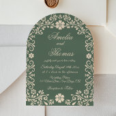 Green Talavera Mexican Wedding Einladung