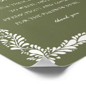 Green Talavera Tile Advice für Baby Showspiel Poster (Ecke)