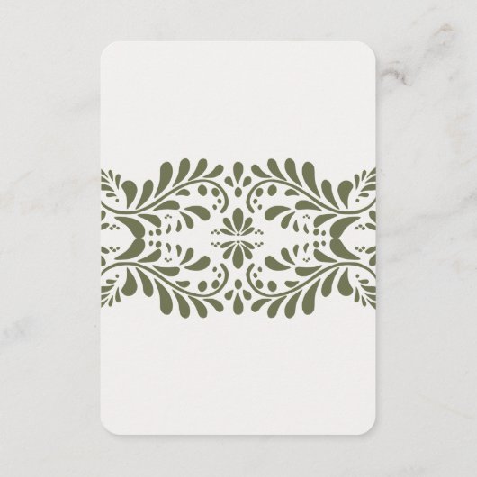 Green Talavera Tile Books Baby Einladung Beilage (Rückseite)