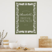 Green Talavera Tile Fiesta Bridal Brunch Willkomme Poster (Küche)