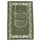 Green Talavera Tile Mexikanische Fiesta Geburtstag Mittlere Geschenktüte (Rückseite)