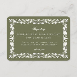 Green Talavera Tile Registrierungskarte Einlegen Begleitkarte