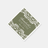 Green Talavera Tile Spanische Fiesta Taufe Serviette (Ecke)