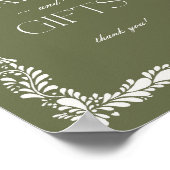 Green Talavera Tile Spanische Karten und Geschenkz Poster (Ecke)