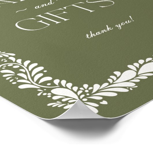 Green Talavera Tile Spanische Karten und Geschenkz Poster (Ecke)