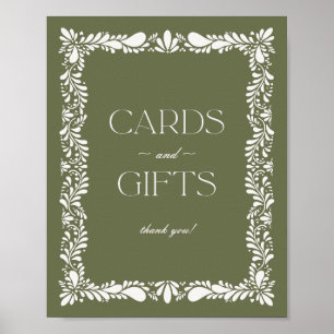 Green Talavera Tile Spanische Karten und Geschenkz Poster