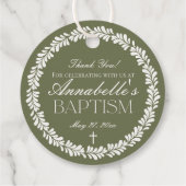 Green Talavera Tile Spanischer Fiesta-Taufkreislau Geschenkanhänger (Rückseite)