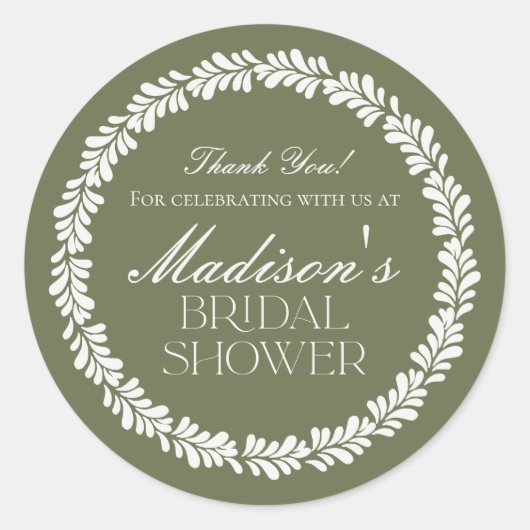 Green Talavera Tile Spanisches Fiesta-Brautparty Runder Aufkleber (Vorderseite)