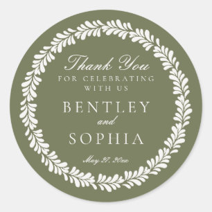 Green Talavera Tile Spanish Fiesta Gastgeschenk Ho Runder Aufkleber