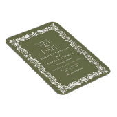 Green Talavera Tile Spanish Fiesta Save the Date Magnet (Rechte Seite)