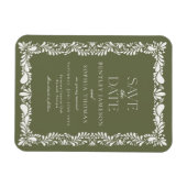 Green Talavera Tile Spanish Fiesta Save the Date Magnet (Horizontal)