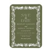 Green Talavera Tile Spanish Fiesta Save the Date Magnet (Vertikal)