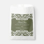 Green Talavera Tile Spanish Fiesta Wedding Dessert Geschenktütchen (Vorderseite)