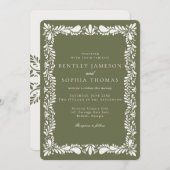 Green Talavera Tile Spanish Fiesta Wedding Einladung (Vorne/Hinten)