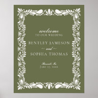 Green Talavera Tile Spanish Fiesta Wedding Willkom