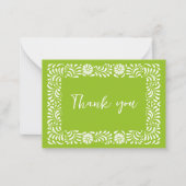 Green Talavera Vielen Dank Mitteilungskarte (Vorderseite)