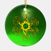 GREEN TALISMAN EMERALD KERAMIKORNAMENT (Vorne)