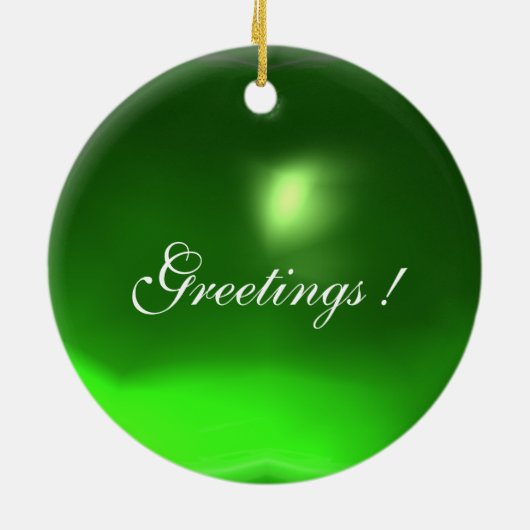 GREEN TALISMAN EMERALD KERAMIKORNAMENT (Hinten)