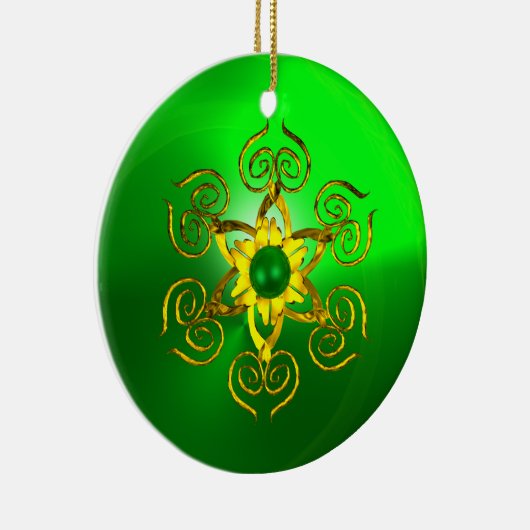 GREEN TALISMAN EMERALD KERAMIKORNAMENT (Rechts)