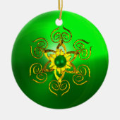 GREEN TALISMAN EMERALD KERAMIKORNAMENT (Vorne)