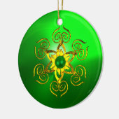 GREEN TALISMAN EMERALD KERAMIKORNAMENT (Links)