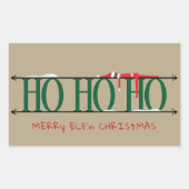 Green & Tan Elf Shenanigans Rechteckiger Aufkleber (Vorderseite)