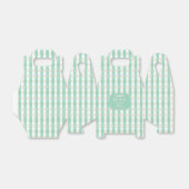 Green & Tan Gingham Baby Dusche Geschenkschachtel (Ungefaltet)