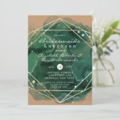 Green Tan Gold Paint Bridesmaids Luncheon Einladun (Stehend Vorderseite)